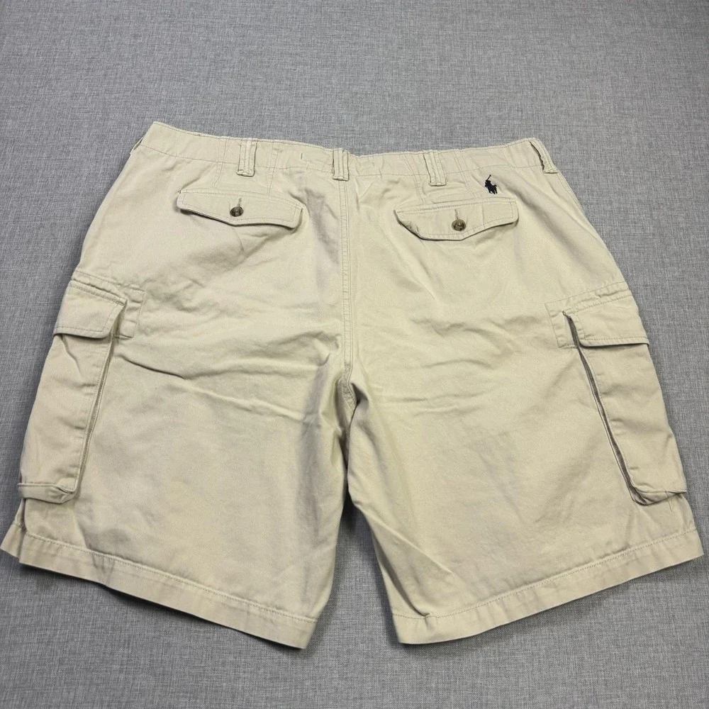 Polo Ralph Lauren Military Cargo Shorts Mens 40 Beige Relaxed Fit 10